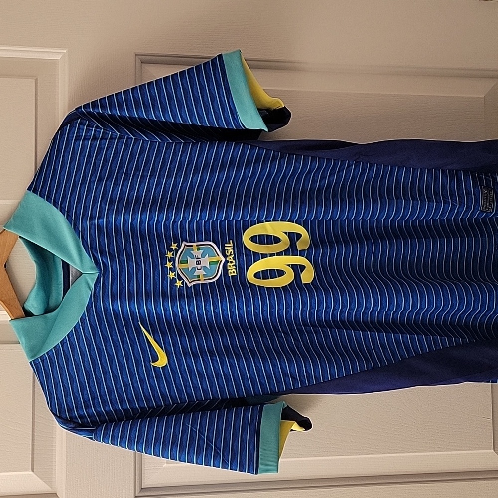 Nike Brazil 2024 Dri-FIT Stadium SS Away JerseyBack the Selecao as they travel